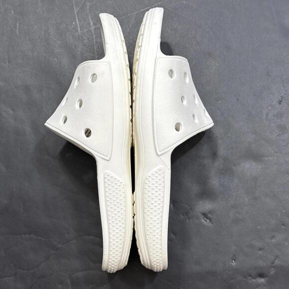 Crocs Iconic Classic Comfort Waterproof White One Strap Sandal Slides Shoe W7 M5 - Picture 7 of 11
